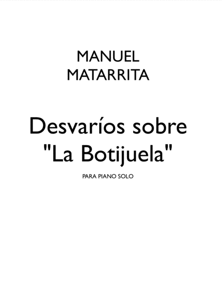 Desvaríos sobre "La botijuela" (Variations on "La botijuela") image number null