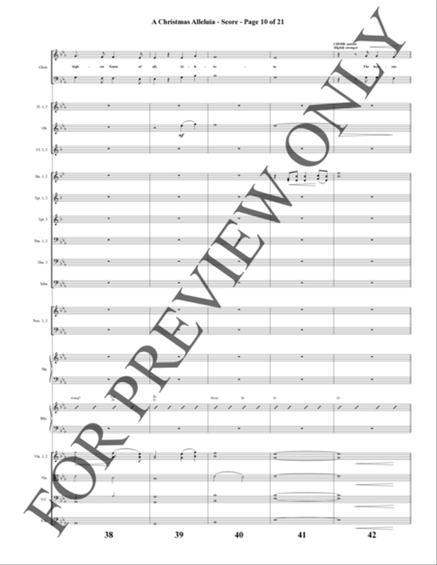 A Christmas Alleluia - Orchestration (pdf) Choir scores gallery preview page 11