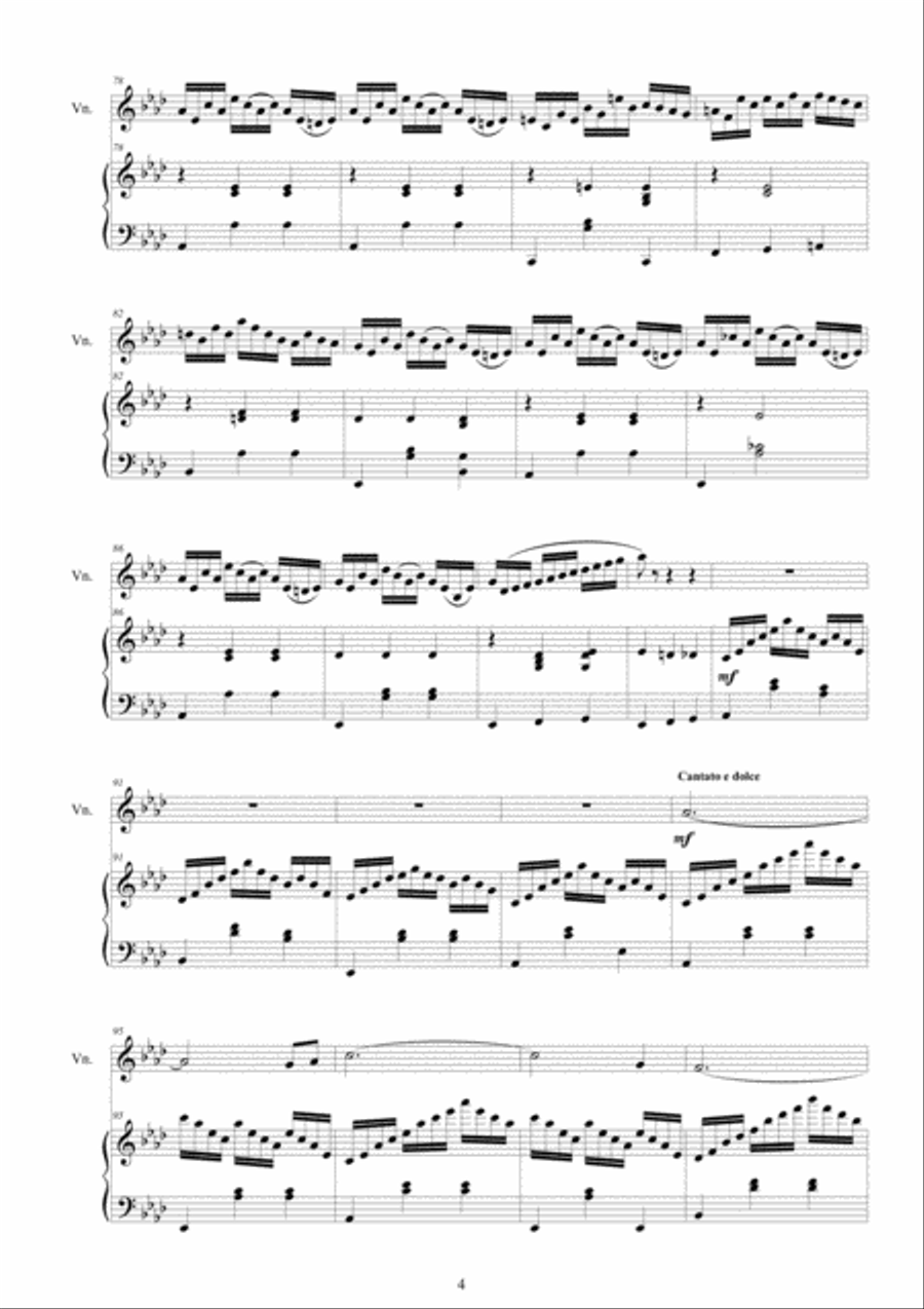 Cara - Two Violin Waltzes for Violin and Piano - Scores and Part Violin Solo scores gallery preview page 4