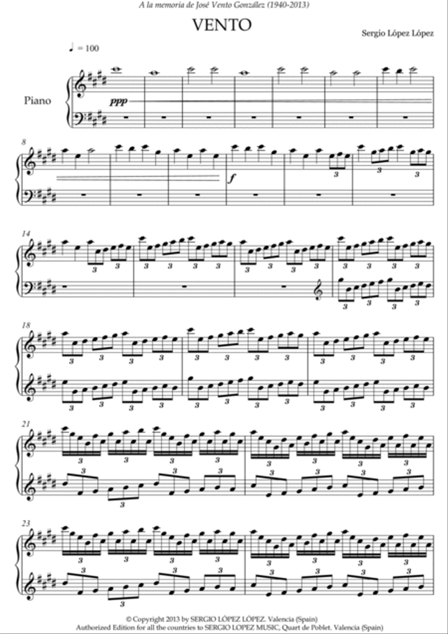 Vento Vento Piano Solo scores gallery preview page 2