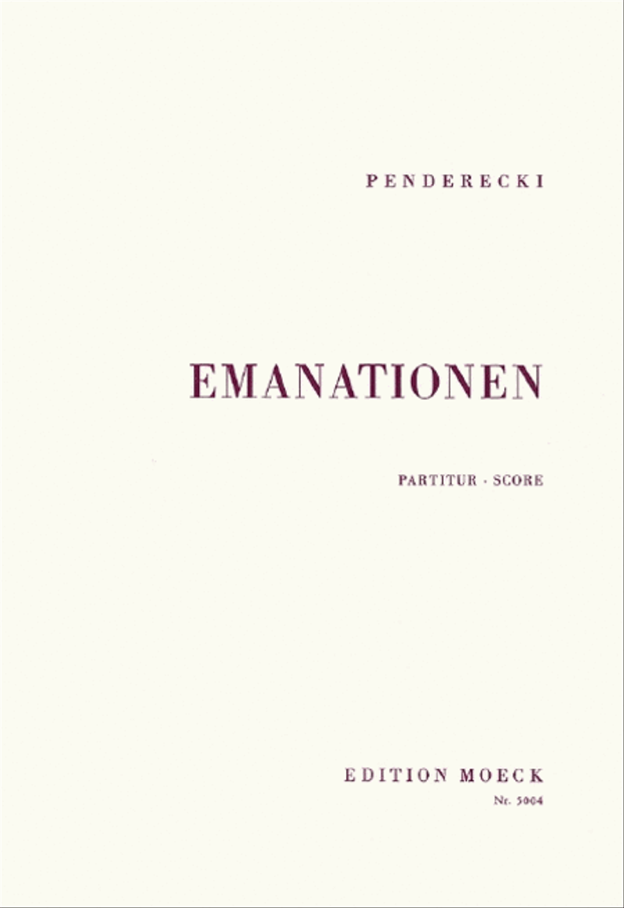 Emanationen, 2 String Orchs String Orchestra scores gallery preview page 1