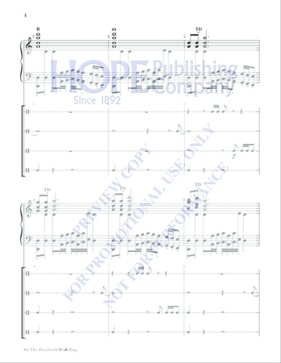 On This Day Earth Shall Ring Handbell Choir scores gallery preview page 4