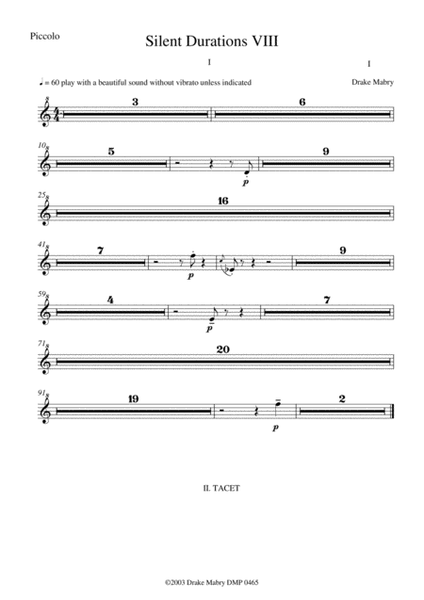 Silent Durations VIII for orchestra - parts