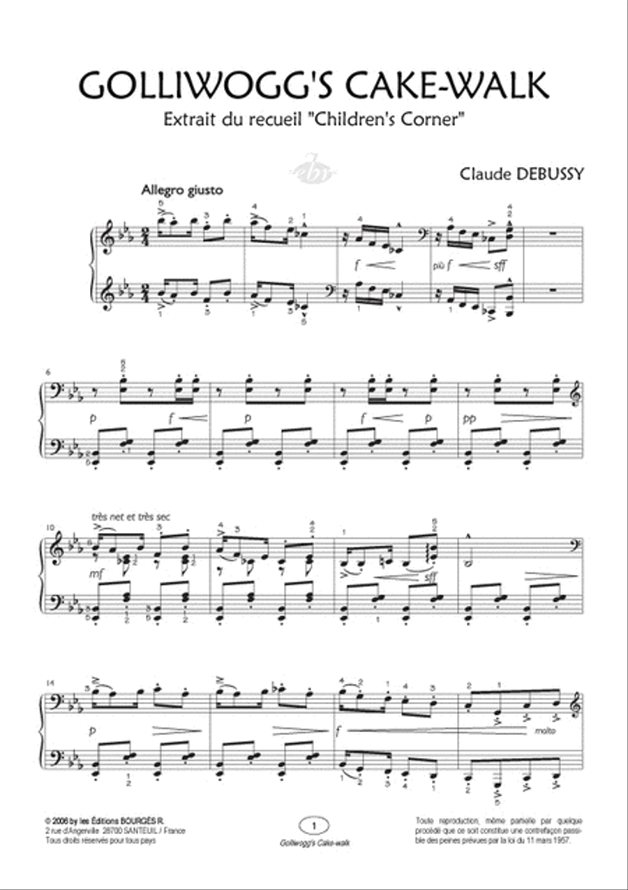 Goliwogg's Cake-Walk (Collection Anacrouse) Piano Solo scores gallery preview page 2