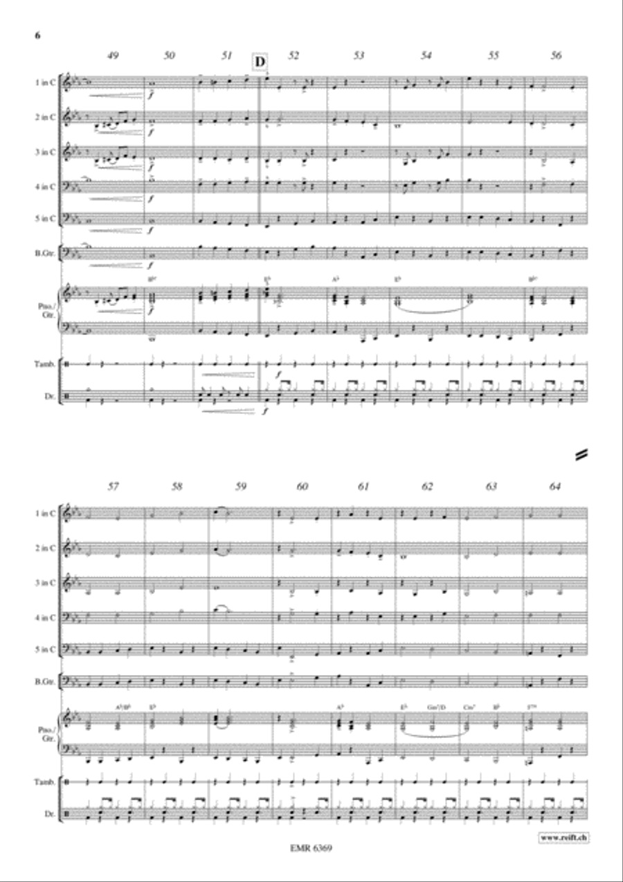 Go Tell It On The Mountain Brass Band scores gallery preview page 7