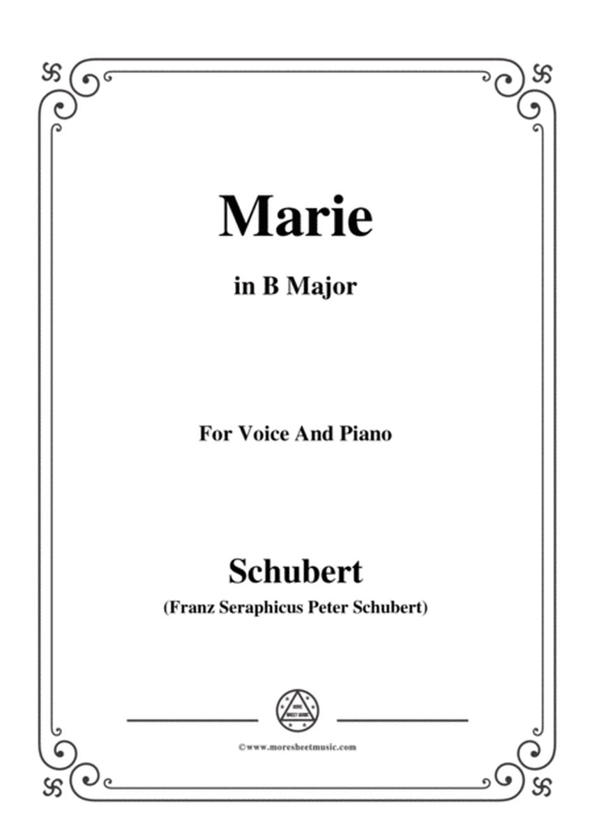 Schubert-Marie,in B Major,for Voice&Piano image number null