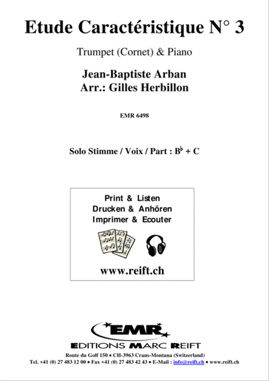 Etude Caracteristique No. 3 Cornet scores gallery preview page 2
