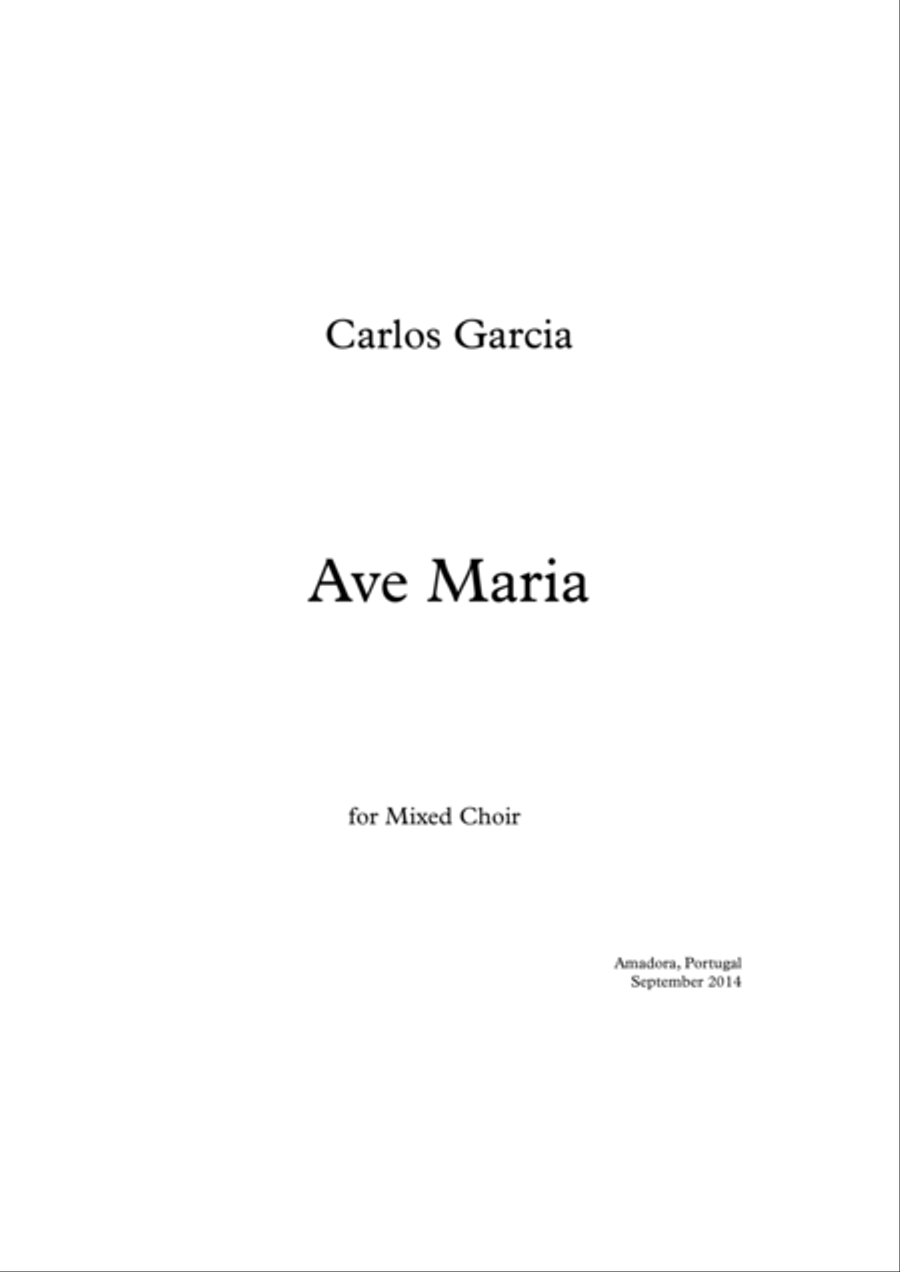 Ave Maria 4-Part scores gallery preview page 1