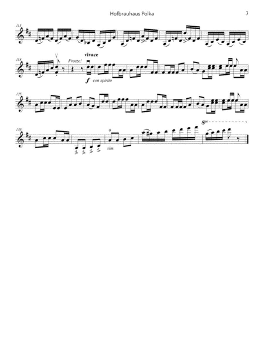 Hofbrauhaus Polka String Quartet scores gallery preview page 3