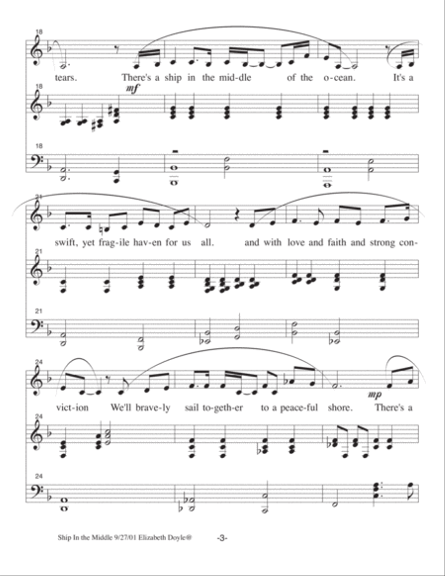 A Ship In the Middle of the Ocean Voice scores gallery preview page 3