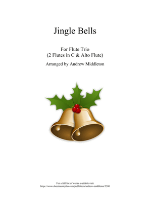 Book cover for Jingle Bells arranged for Flute Trio