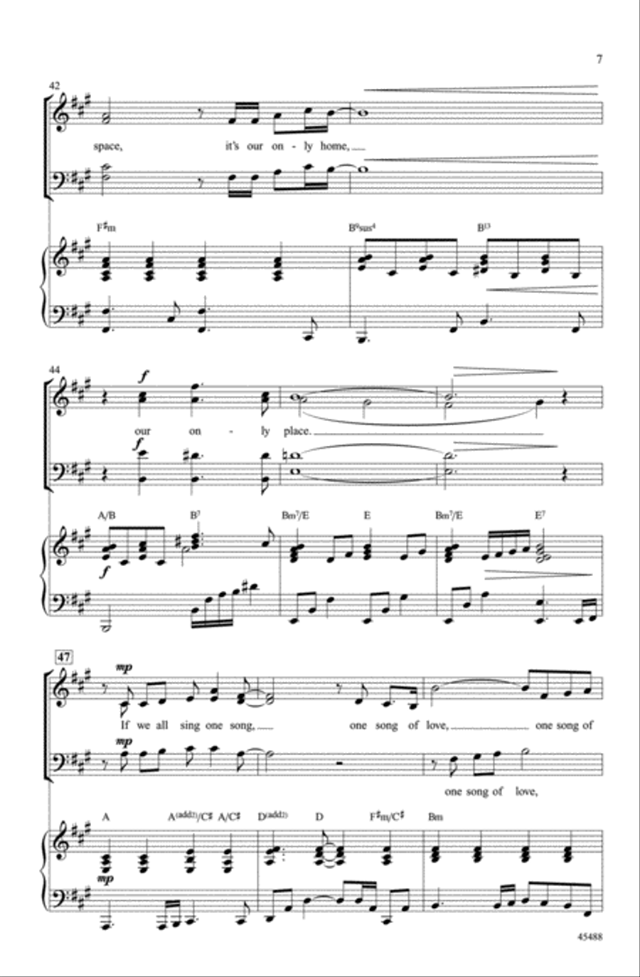 One Song One Song Choir scores gallery preview page 6