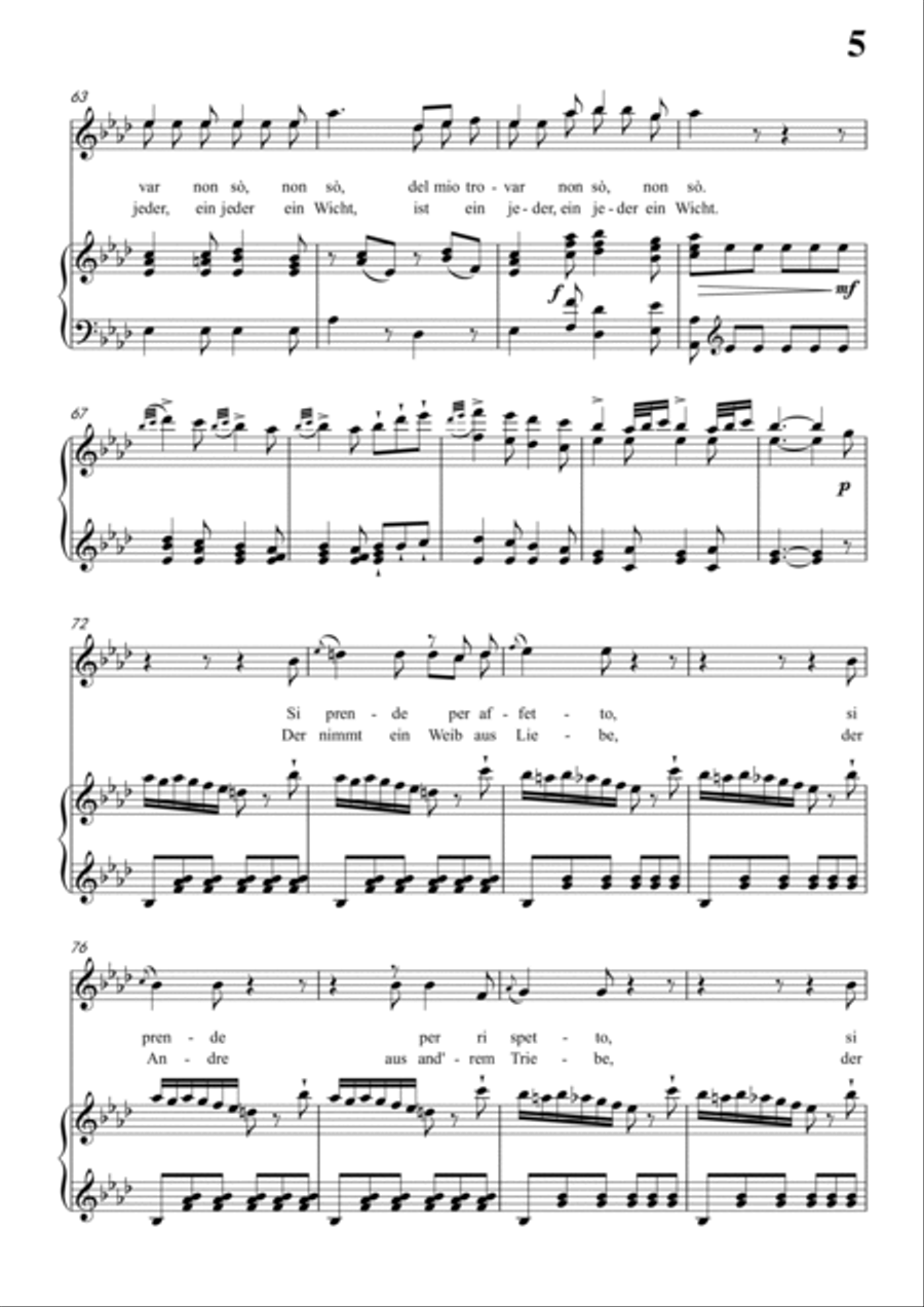 Schubert-Il modo di prender moglie,Op.83 No.3 in bA for Vocal and Piano Voice scores gallery preview page 6