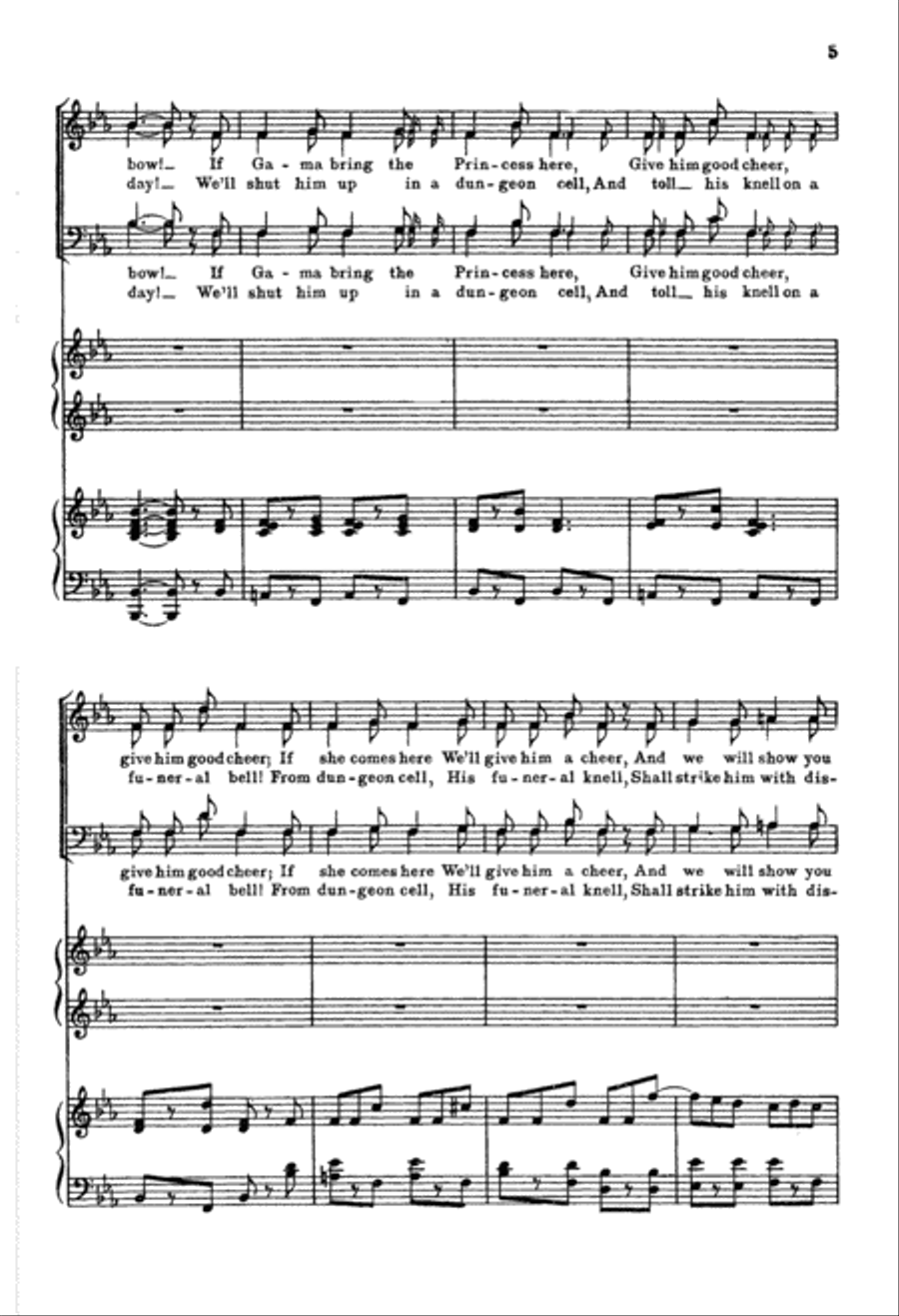 Princess Ida: Choruses, Part I TTBB scores gallery preview page 5