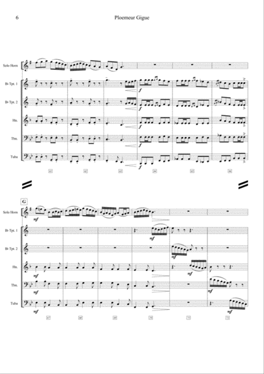 Ploemeur Gigue - Score + Parts Brass Ensemble scores gallery preview page 6