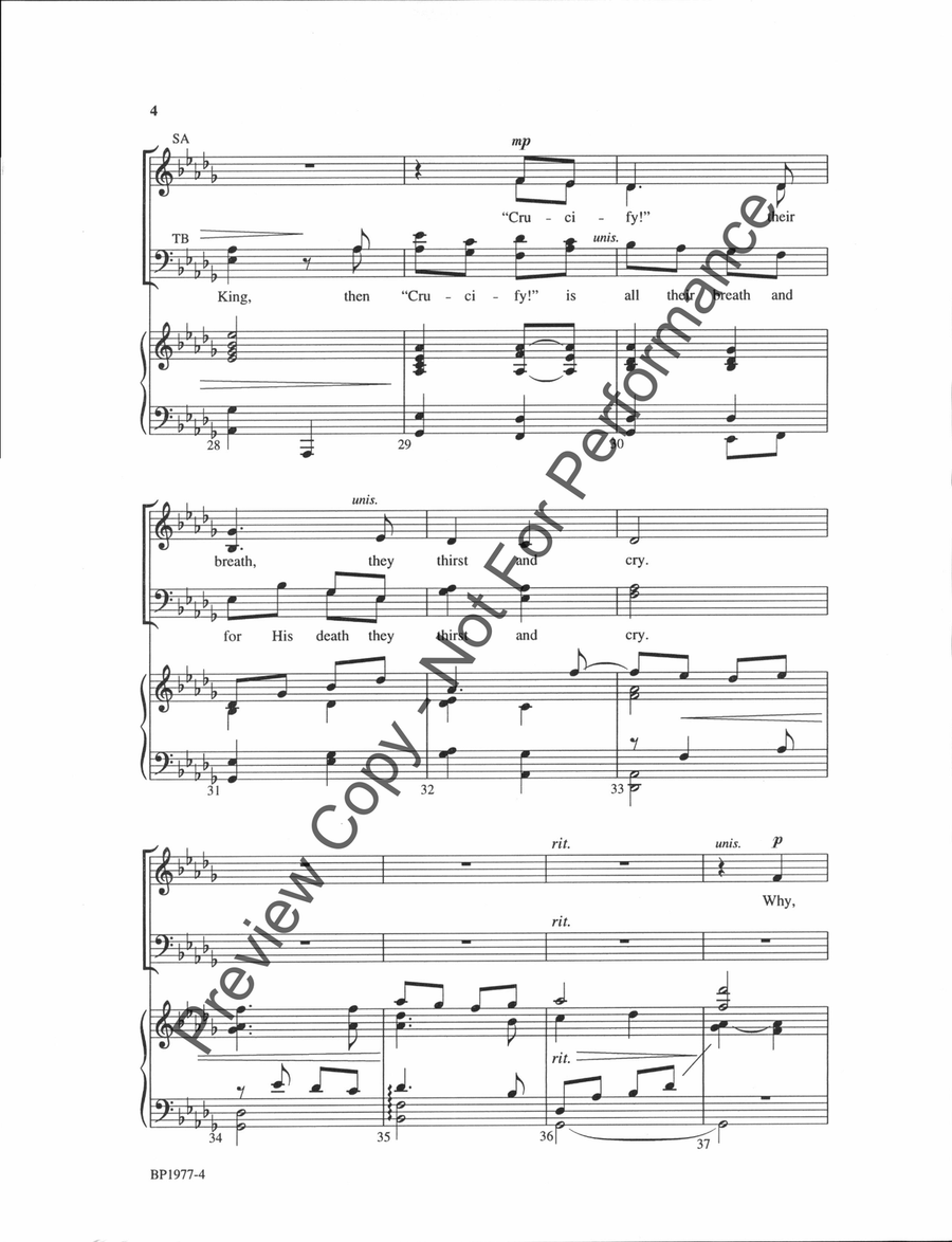 My Song Is Love Unknown 4-Part scores gallery preview page 4