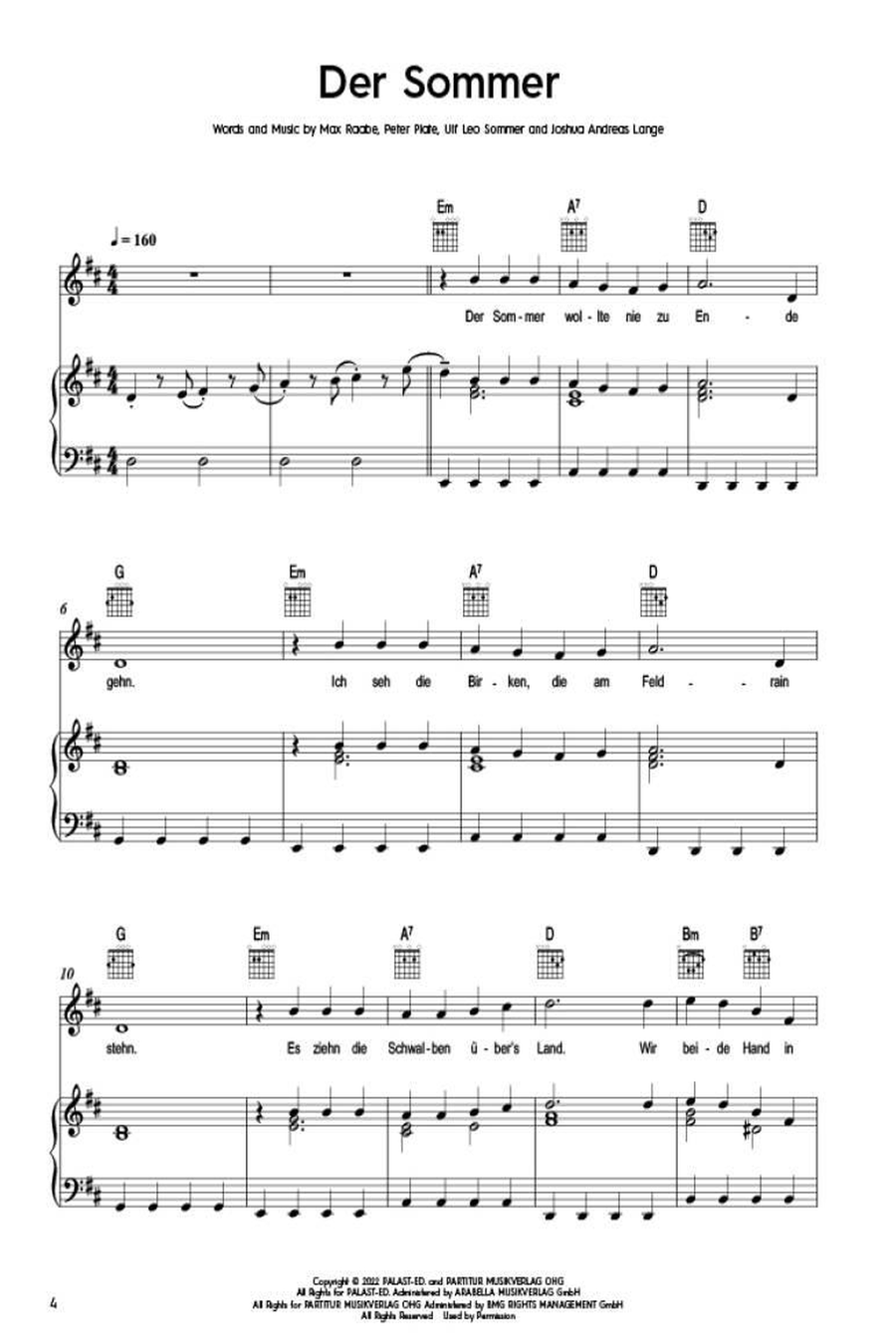 Max Raabe - Wer hat hier schlechte Laune Piano, Vocal, Guitar scores gallery preview page 2
