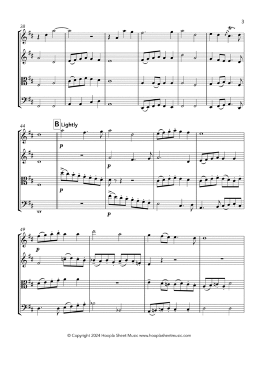 Thine be the Glory (Fantasy) String Quartet scores gallery preview page 3