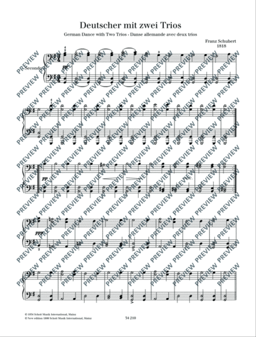 Ländler Piano Duet scores gallery preview page 9