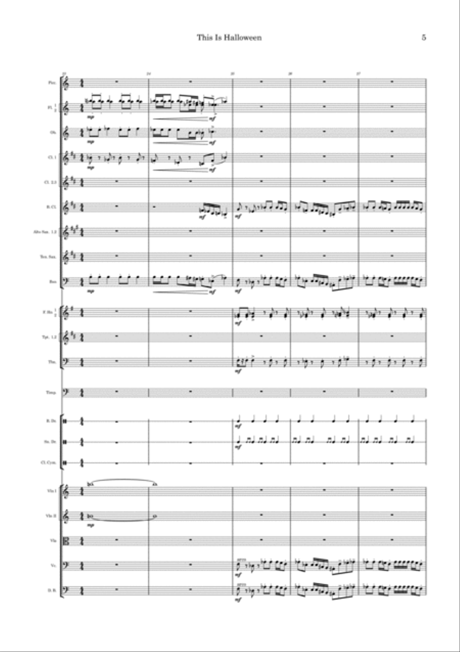 This Is Halloween Full Orchestra scores gallery preview page 5