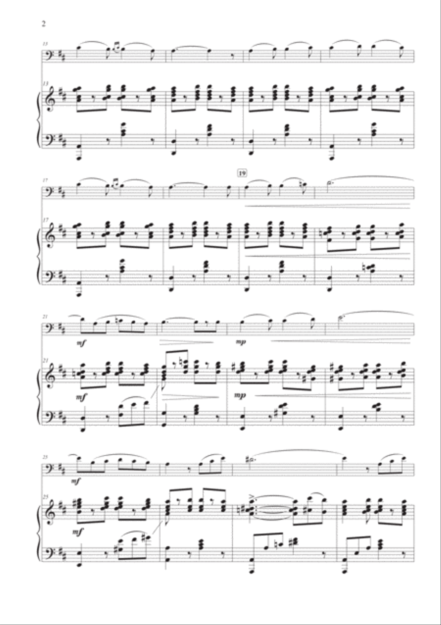 Offenbach's Barcarolle for Cello and Piano Chamber Music scores gallery preview page 3