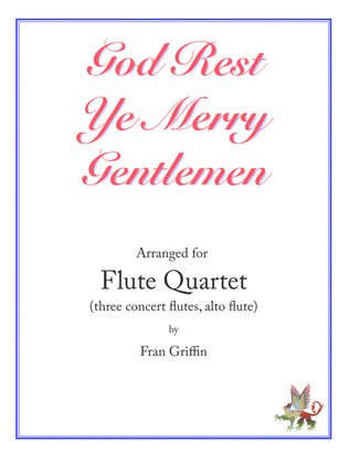 God Rest Ye Merry Gentlemen for Flute Quartet