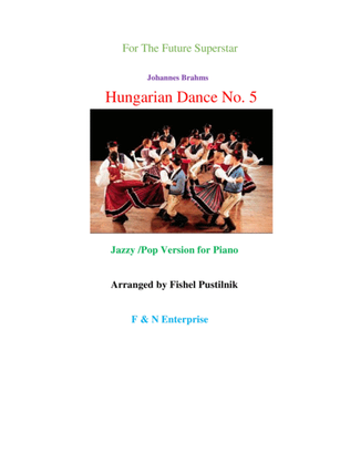 Book cover for "Hungarian Dance No. 5" for Piano (Jazz/Pop Version)-Video