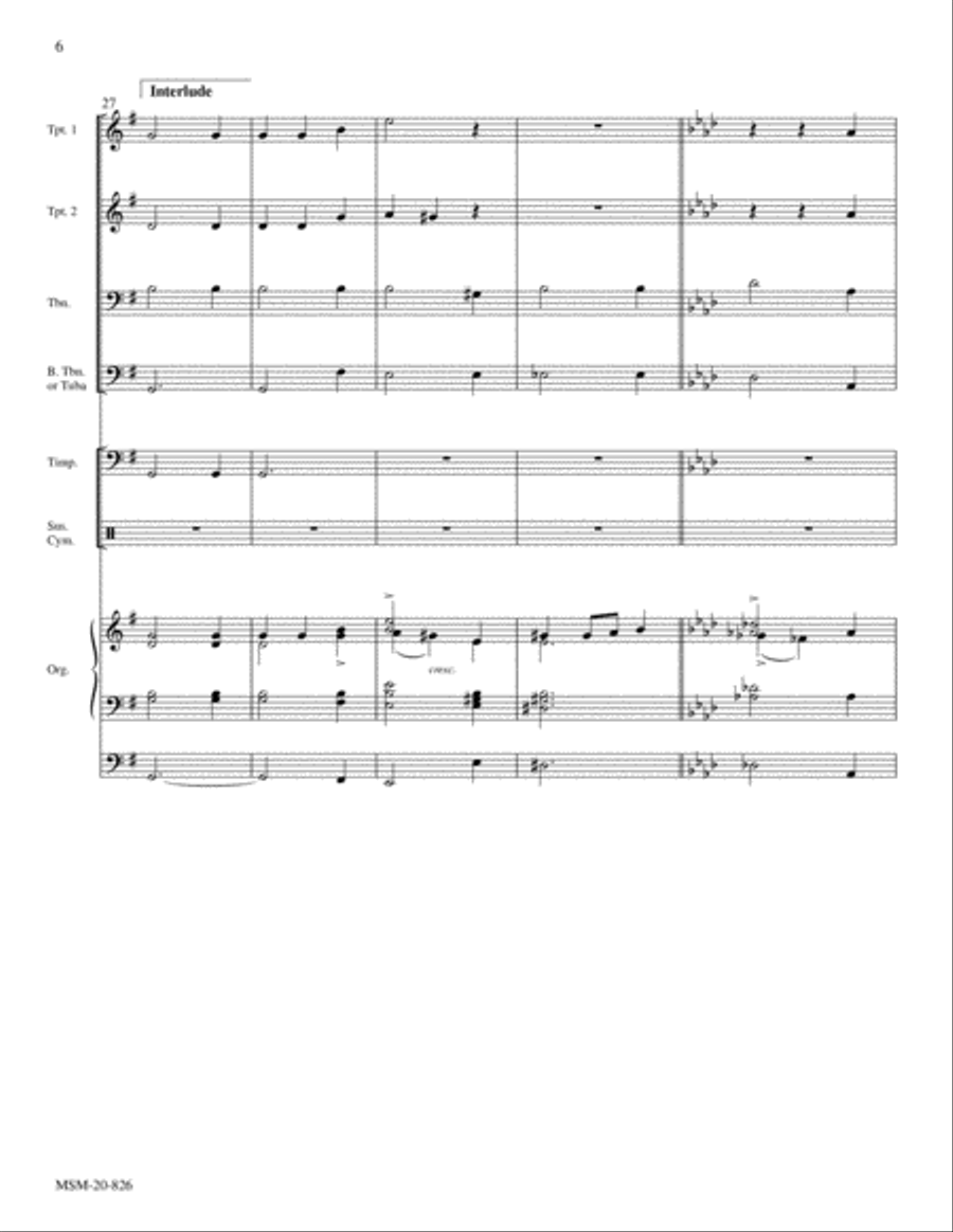 O Worship the King Choir scores gallery preview page 6