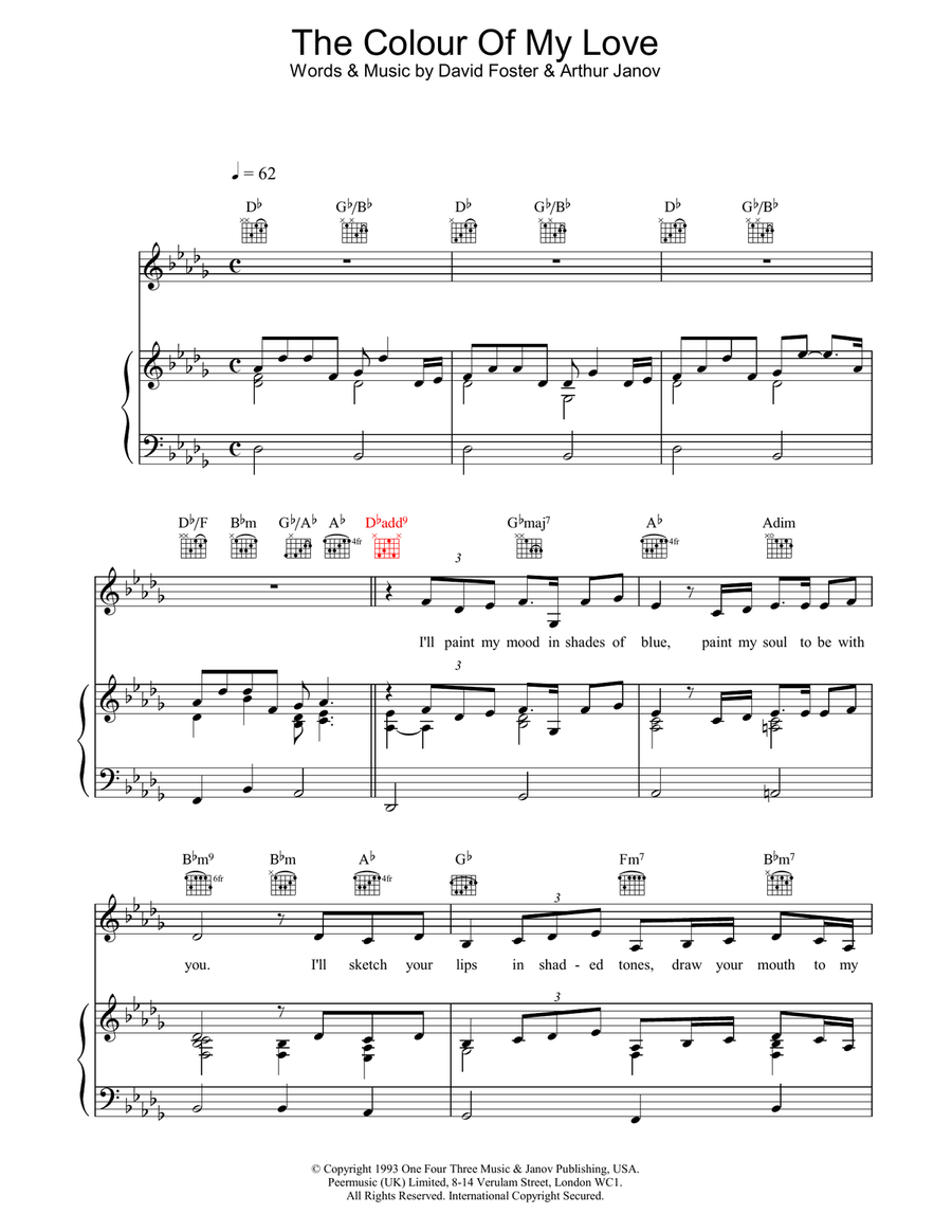 The Colour Of My Love The Colour Of My Love Acoustic Guitar scores gallery preview page 1