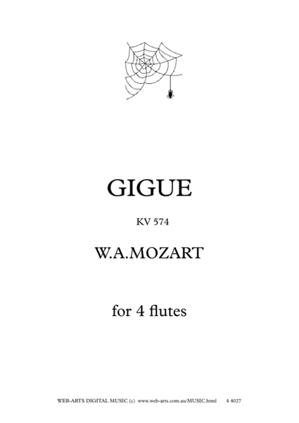 GIGUE KV574 for 4 flutes - MOZART image number null