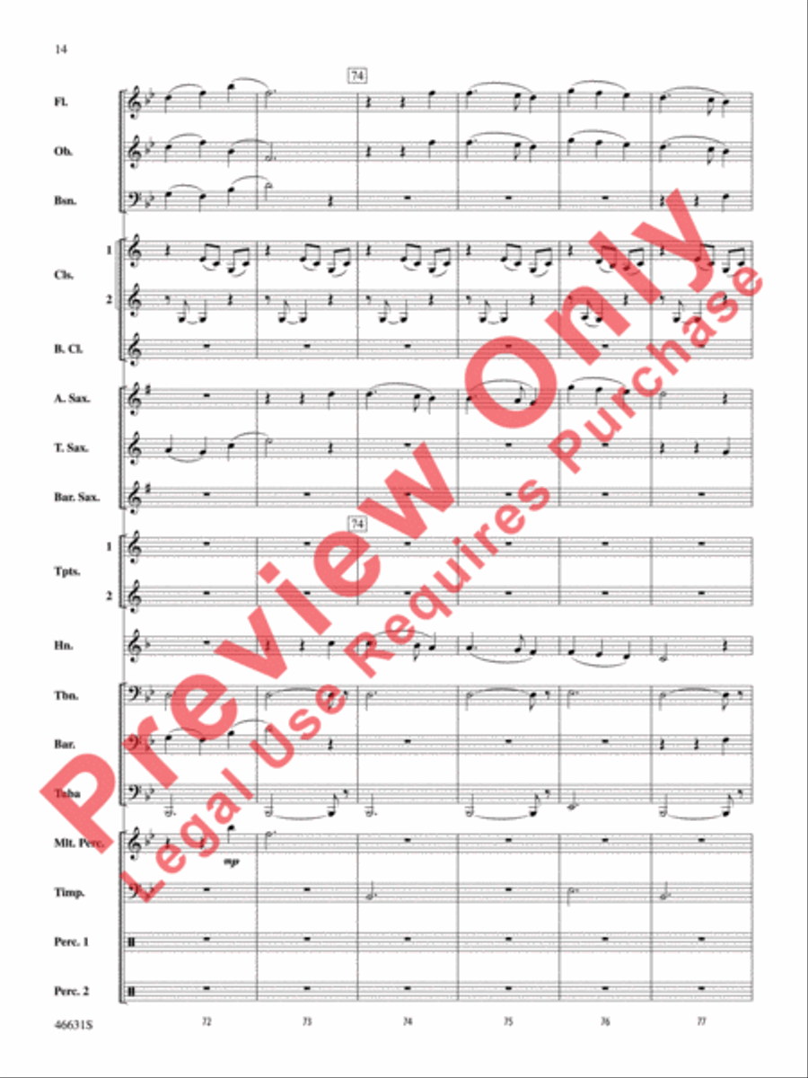 Suite of Carols, Selections from Concert Band scores gallery preview page 15