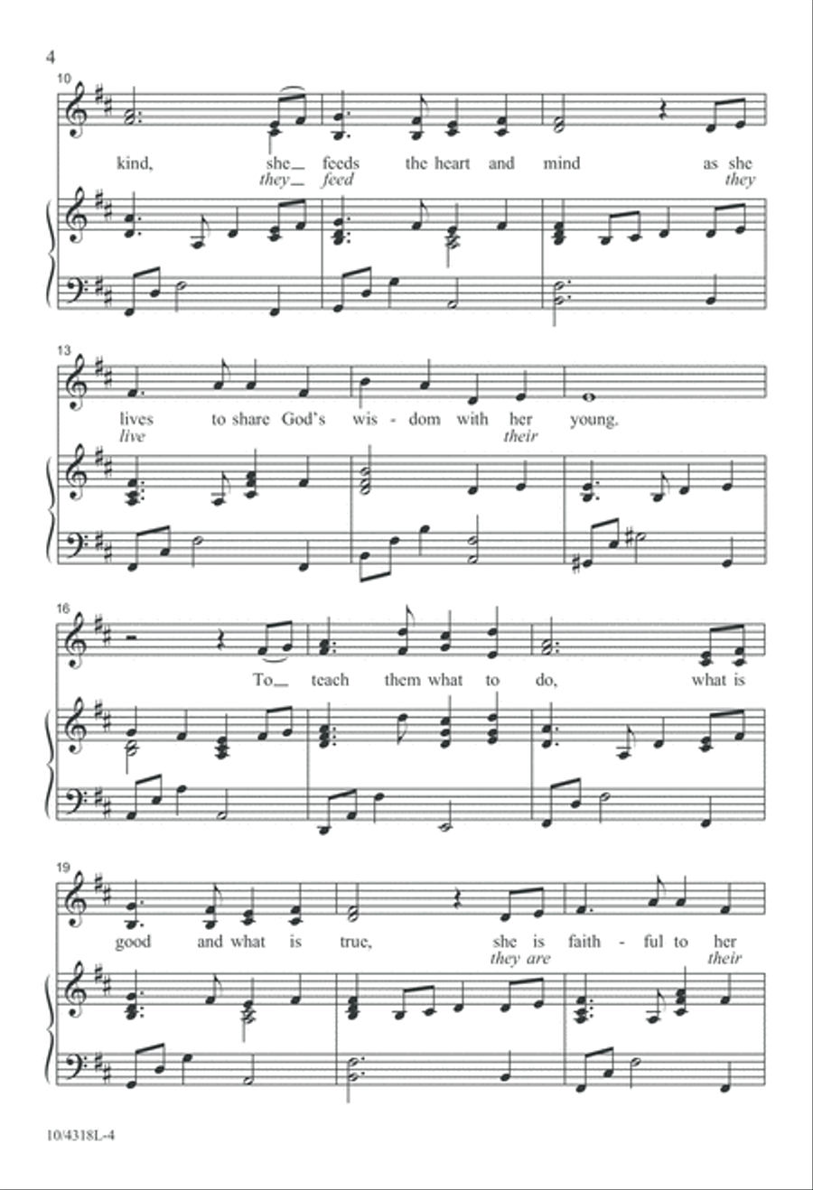 Rise Up and Call Her Blessed 4-Part scores gallery preview page 4