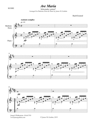 Bach-Gounod: Ave Maria, Schwencke version for Baritone Horn & Piano