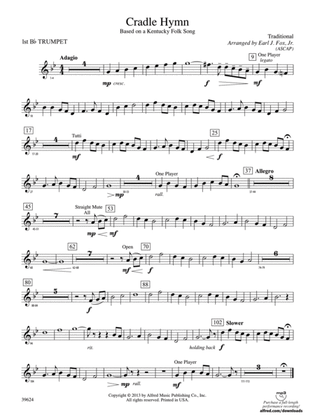 Cradle Hymn: 1st B-flat Trumpet