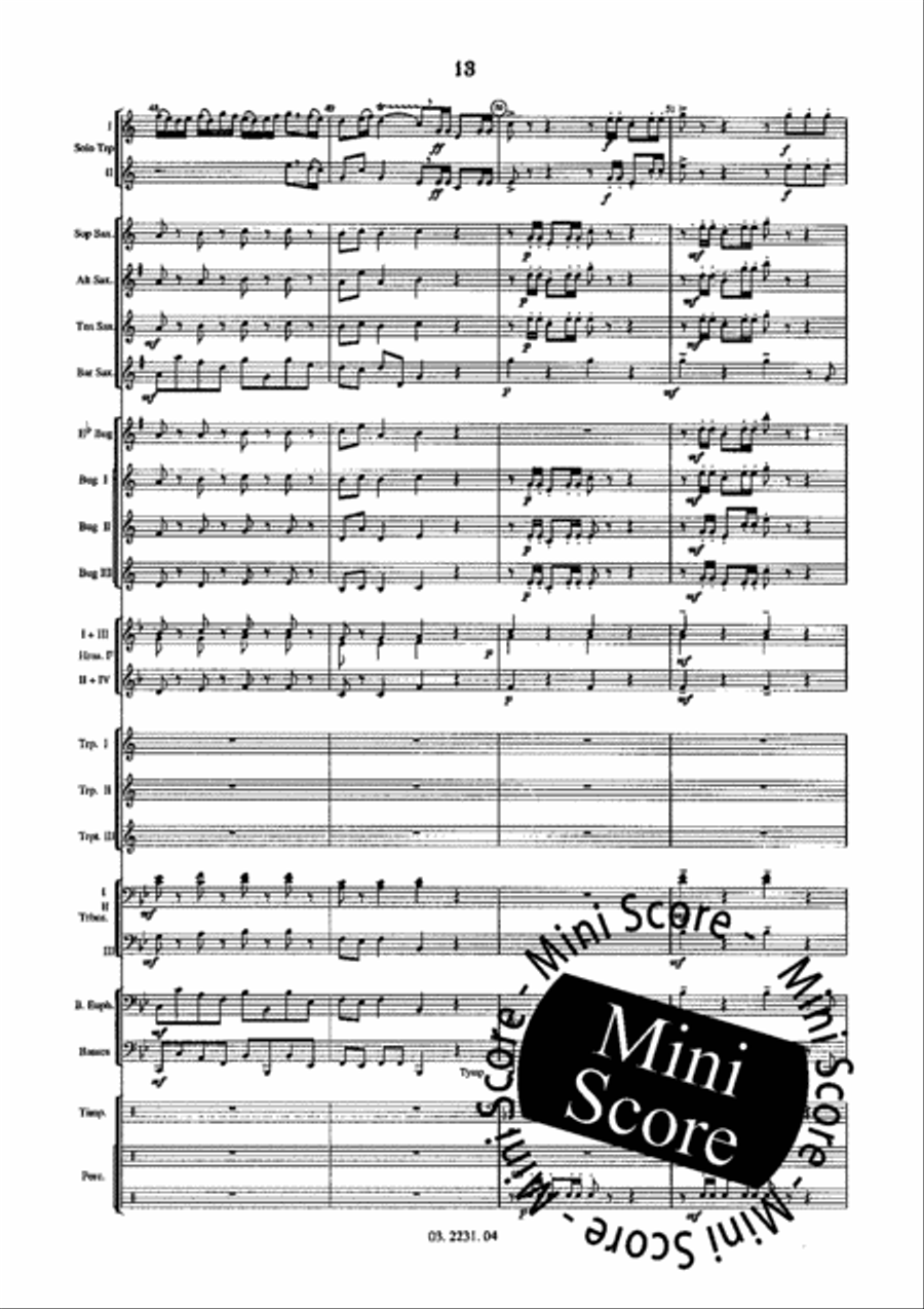 Trumpet Tune Fanfare Band scores gallery preview page 19