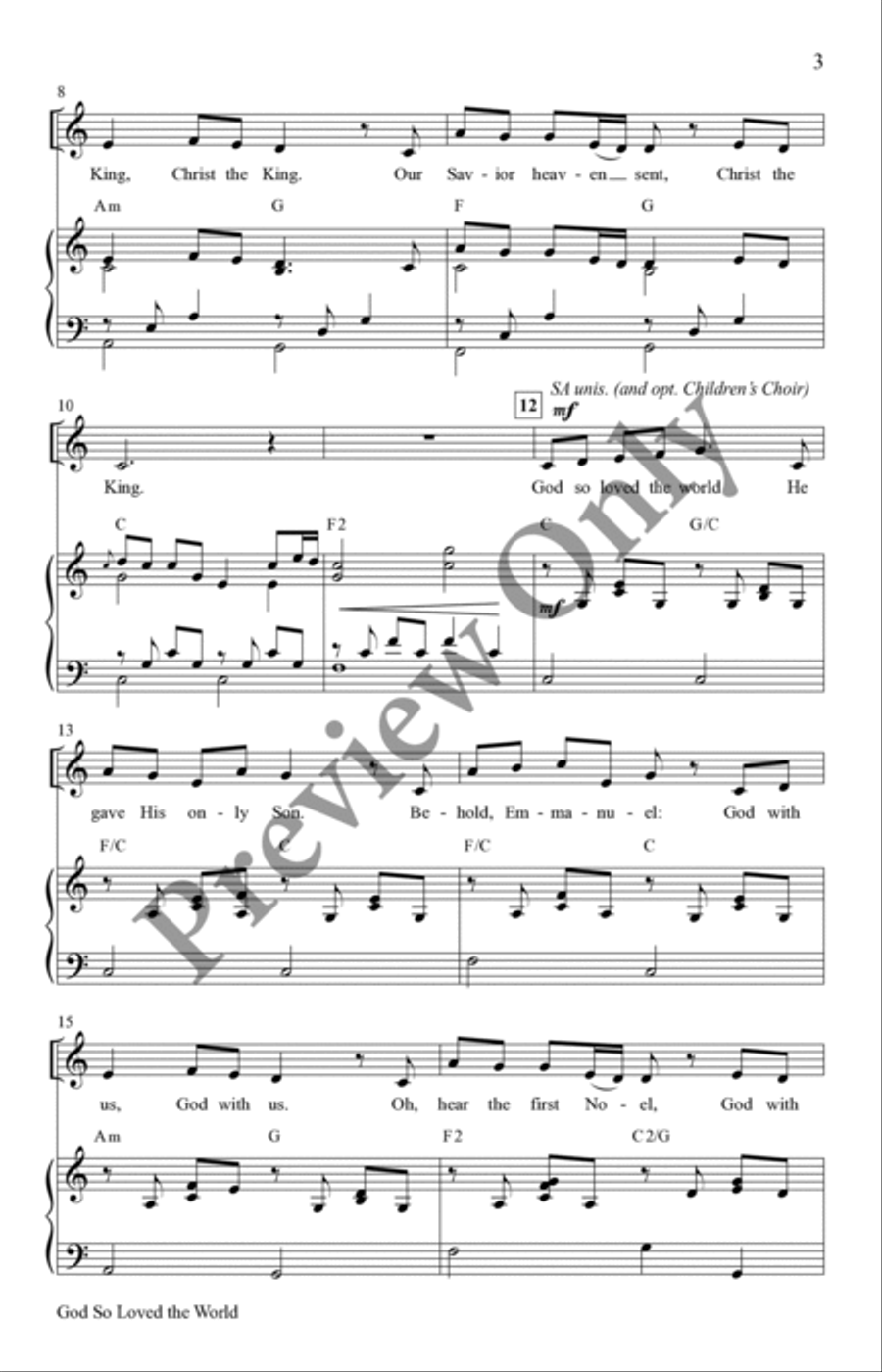 God So Loved the World 4-Part scores gallery preview page 3