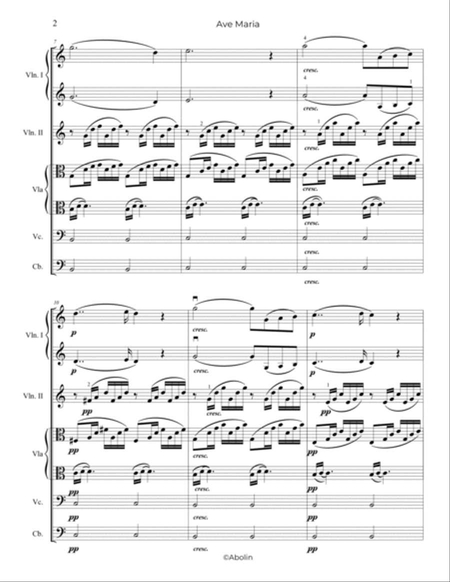 Bach/Gounod: Ave Maria - String Orchestra String Orchestra scores gallery preview page 3