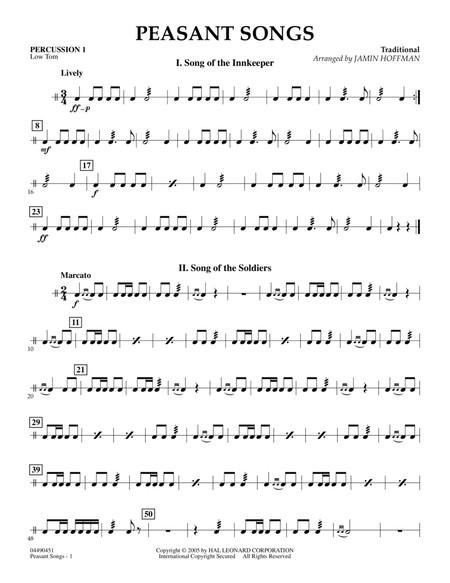 Peasant Songs - Percussion 1