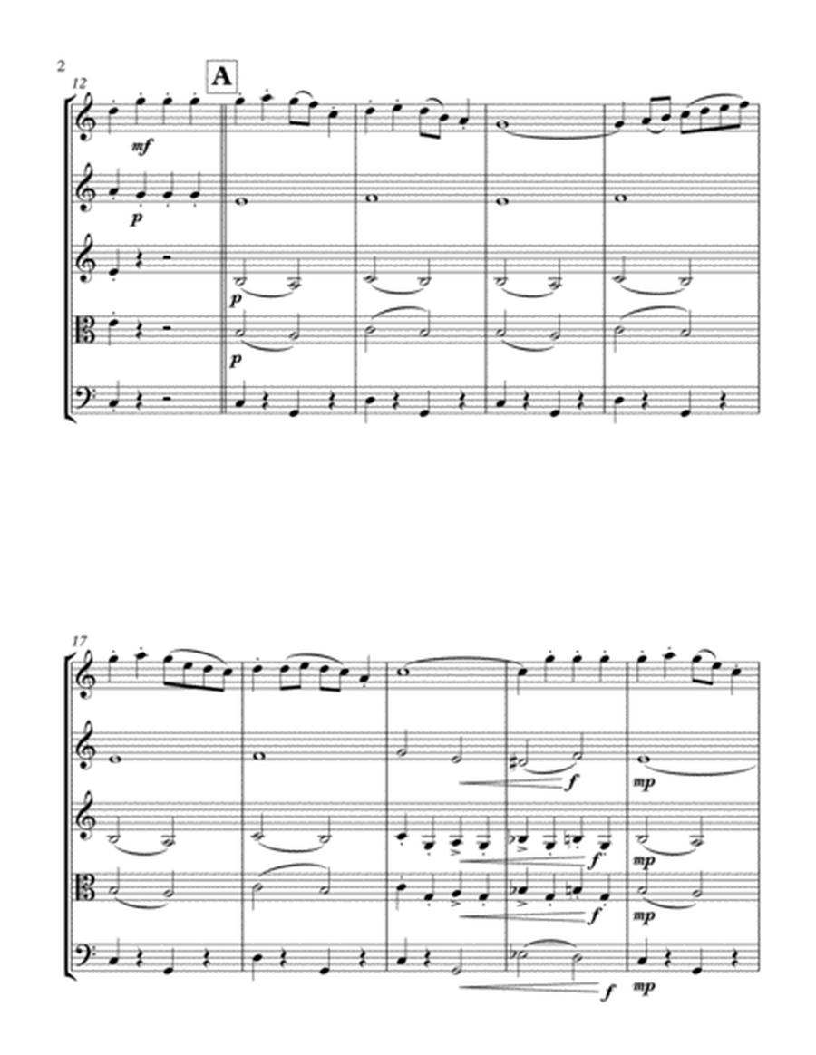 Silent Night String Quartet Score and Parts image number null