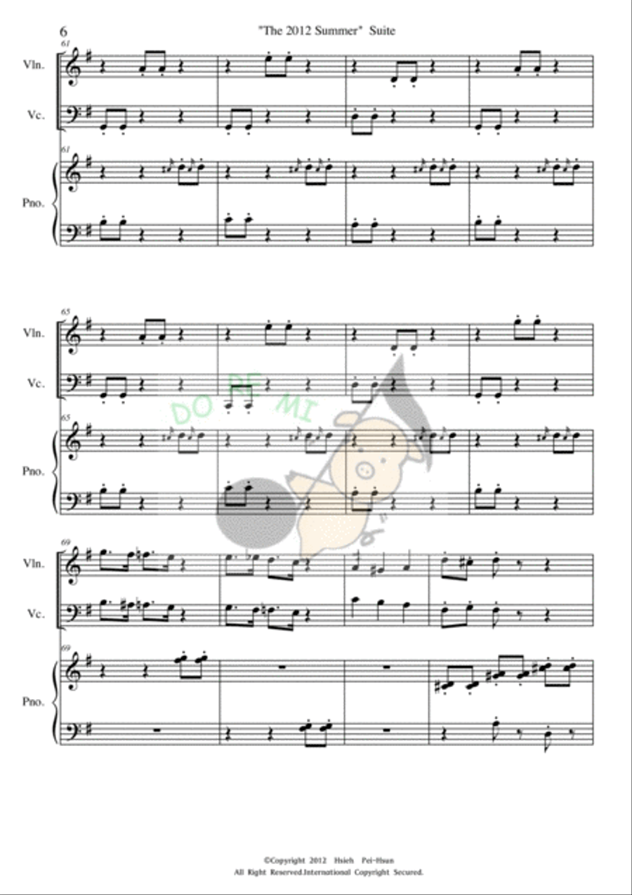 My 2012 Summer-Piano Trio for Young Musicians Piano Trio scores gallery preview page 6