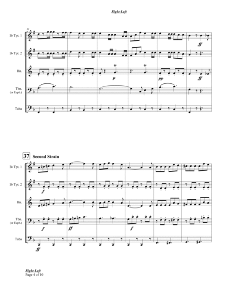 Right-Left Brass Quintet scores gallery preview page 6