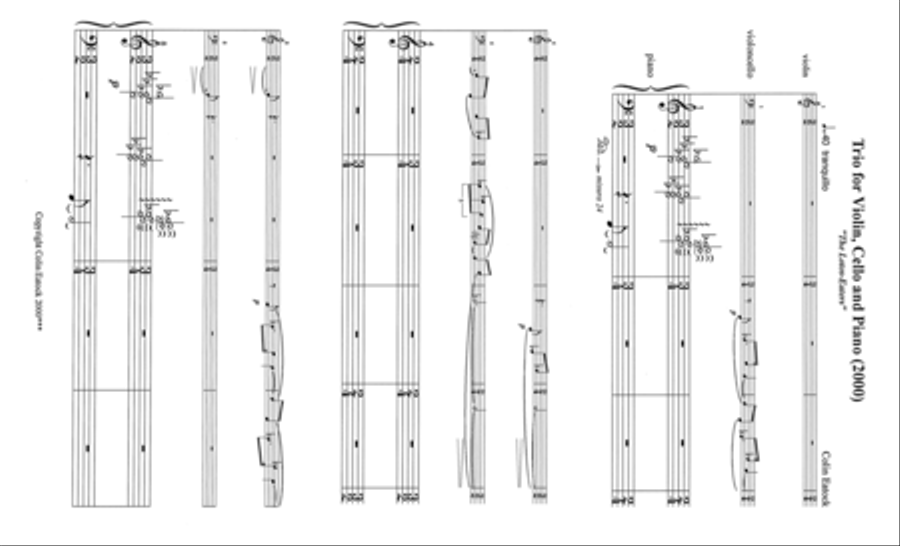 Trio for Violin, Cello and Piano, "The Lotos-Eaters" (2000) image number null