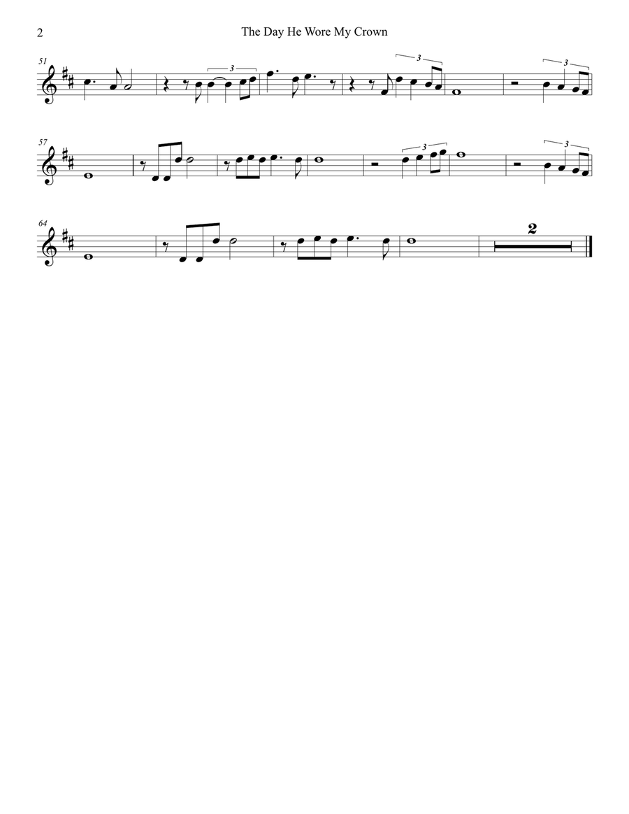 The Day He Wore My Crown Woodwind Duet scores gallery preview page 6
