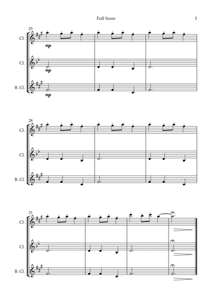 Carol Of The Bells (Christmas Song) for Clarinet Trio image number null