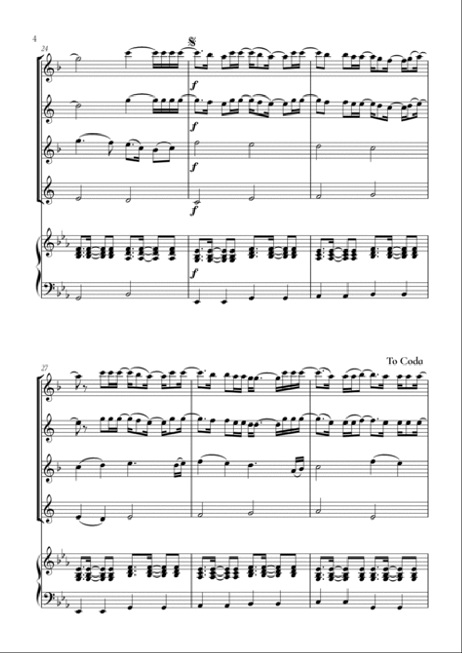 When We Were Young Woodwind Quartet scores gallery preview page 4