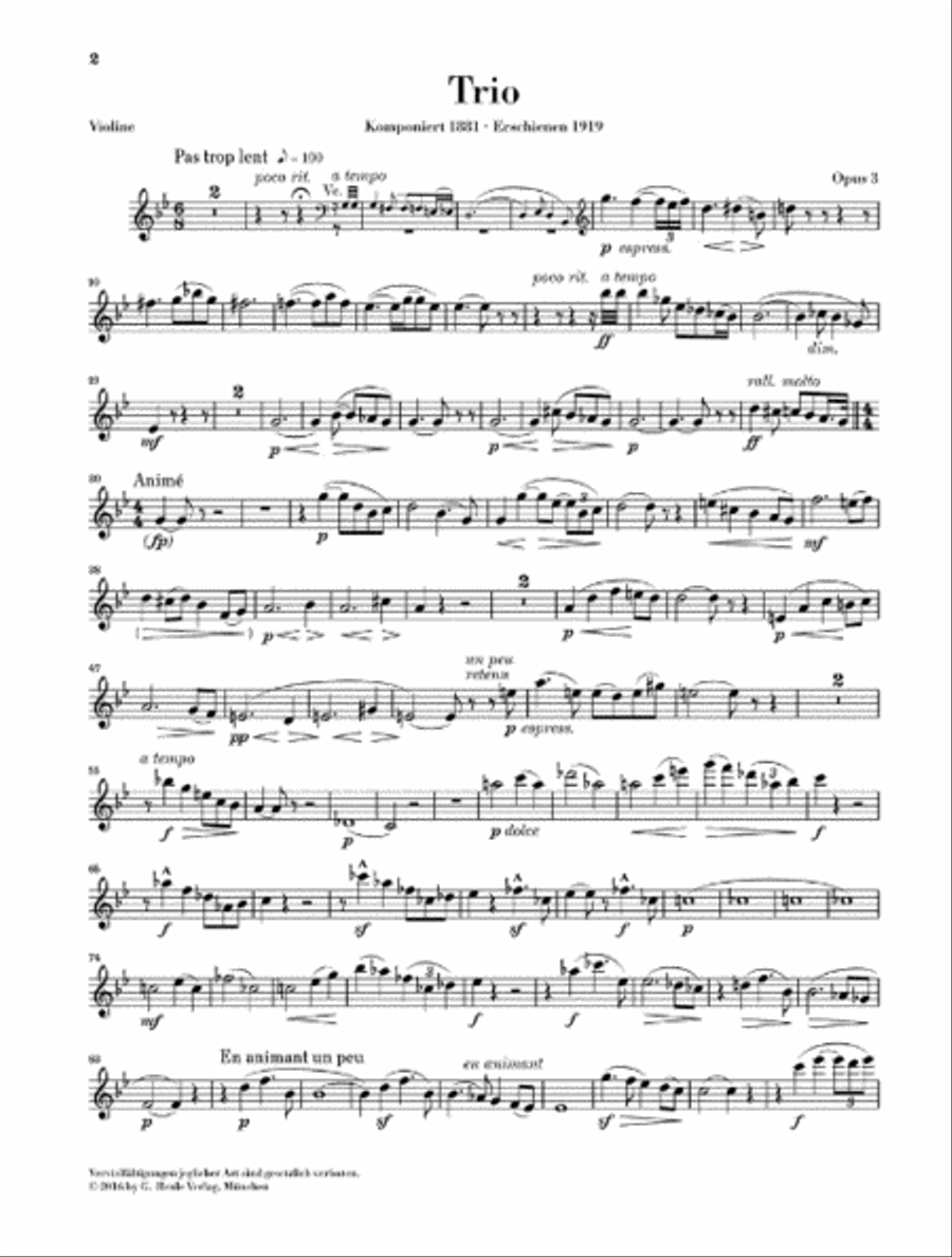 Piano Trio in G minor, Op. 3 Piano Trio scores gallery preview page 4