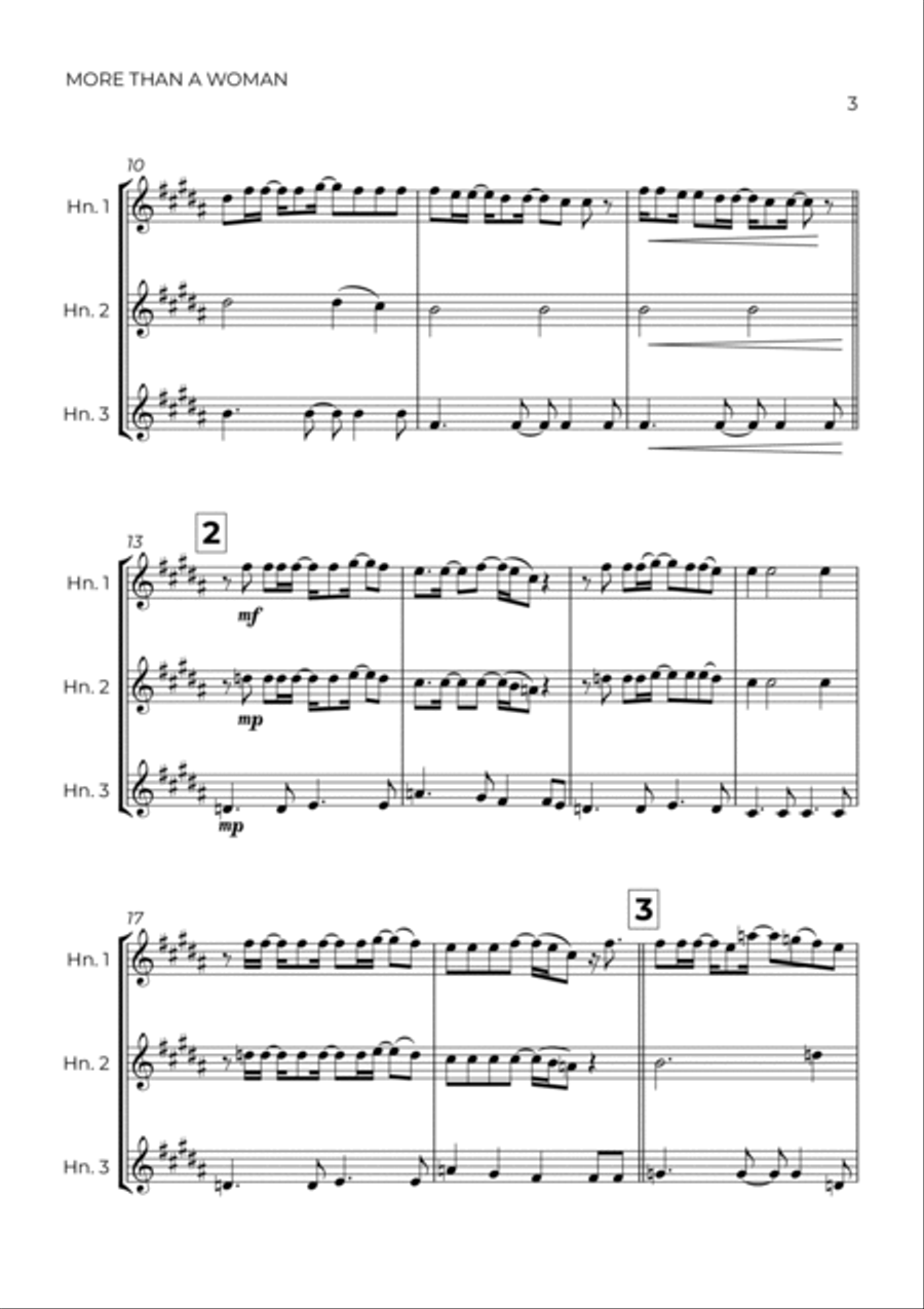 More Than A Woman Horn scores gallery preview page 3