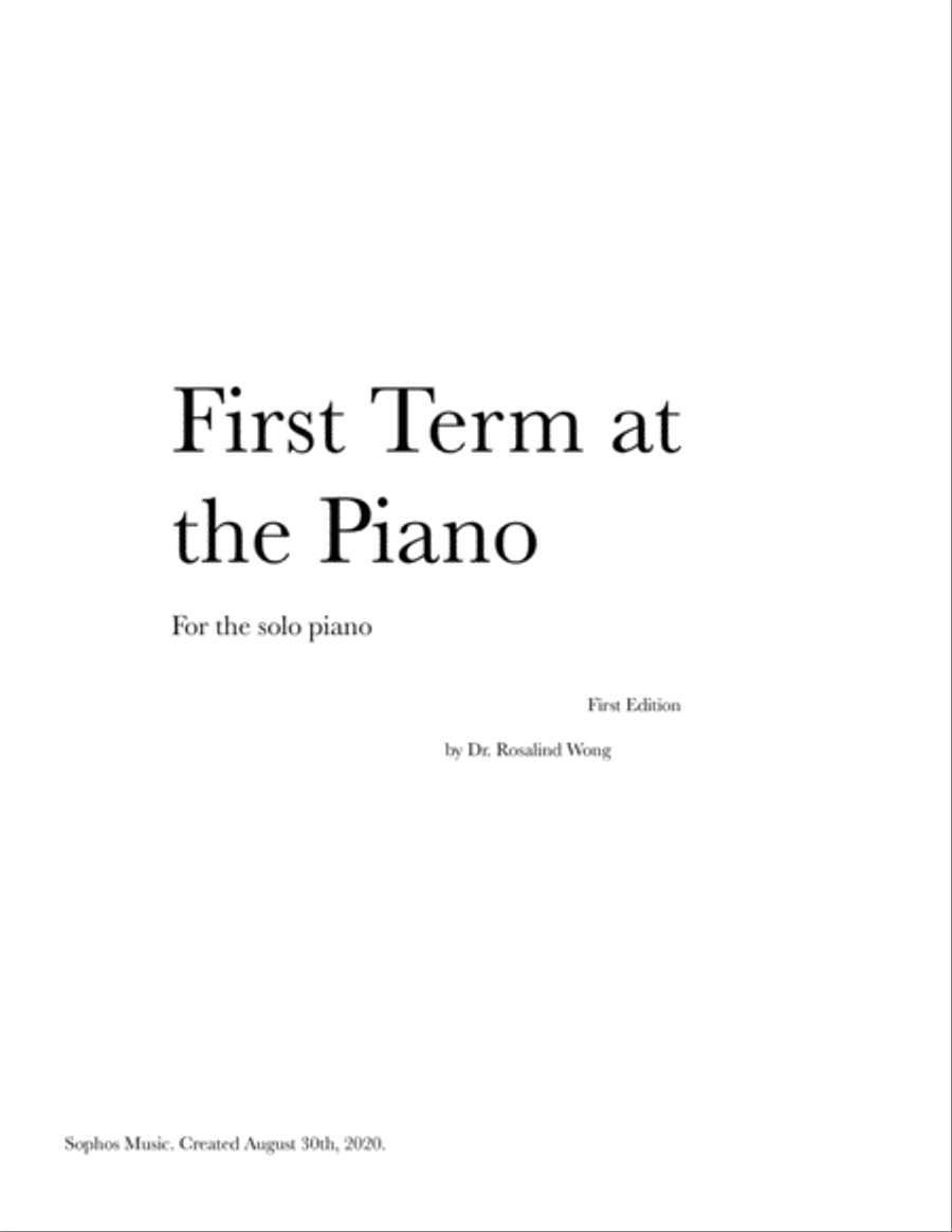 First Term at the Piano (for piano solo) Easy Piano scores gallery preview page 1
