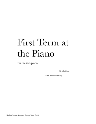 First Term at the Piano (for piano solo)