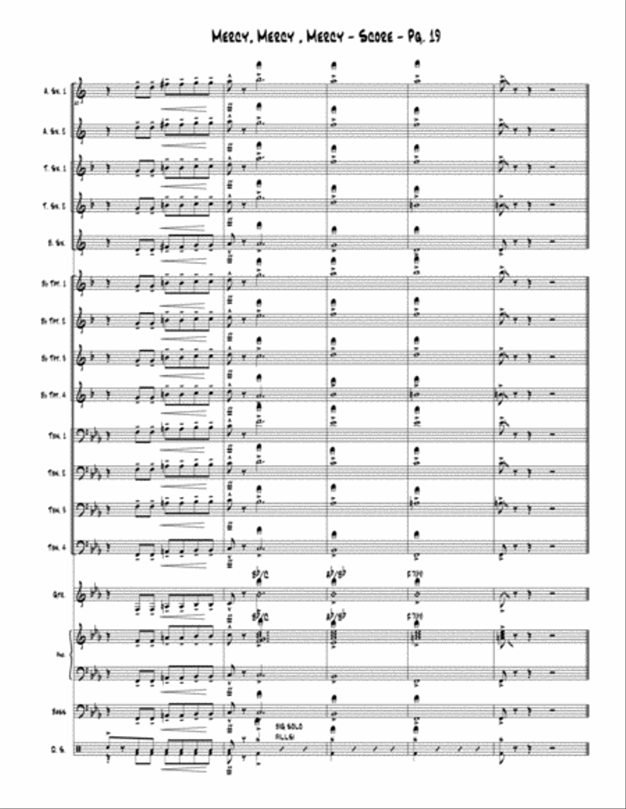 Mercy, Mercy, Mercy Jazz Ensemble scores gallery preview page 20